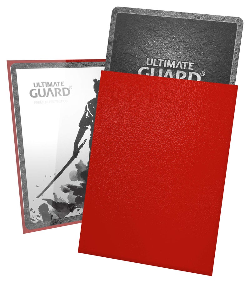Ultimate Guard Katana Card Sleeves: 100 Standard Size TCG Sleeves, 66 x 91mm, Red Back, Tournament Quality, No PVC & Acid-Free, High Clarity - Image 1